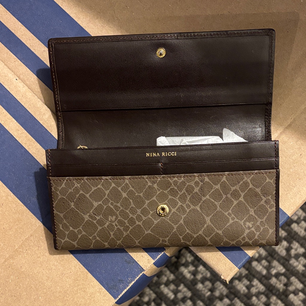 Nina Ricci Authentic Brown Patterned Wallet
